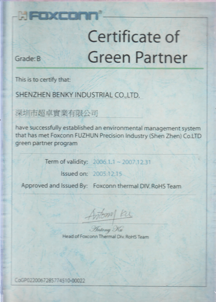 Китай Shenzhen Benky Industrial Co., Ltd. Сертификаты